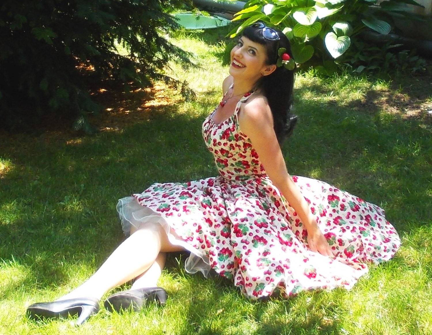 Pinup dress 'Cherry Picker' PLUS SIZE AVAILABLE