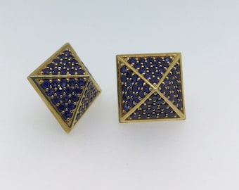 Designer Pyramid Stud Earrings