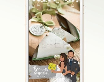 DIY Snapchat GeoFilter for Wedding | Personalised cartoon fairy lights | We Customize for You | Perfect Gift