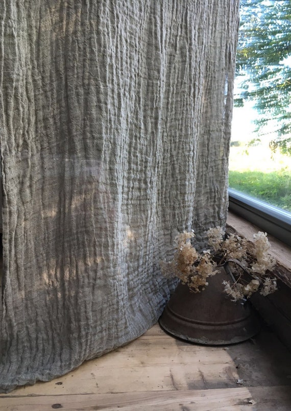 Linen Curtain Panel Window Curtains Sheer Curtains Burlap