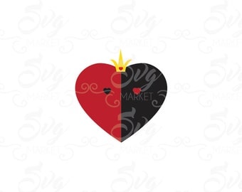 Queen of hearts svg | Etsy