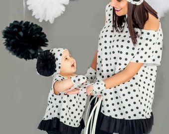 Mommy And Me Outfit, Matching Mother Daughter Outfit, Mother Daughter Hats, Matching Hats, White Beanie Hat, Flower Accessories, Chic Hat