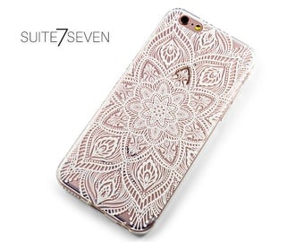 iPhone 6 Case, iPhone 6s Case, Clear Rubber Case, iPhone Cases, iPhone 7 Case, iPhone 7 Plus, Galaxy Cases, Galaxy S8 Case, Mandala Art Case
