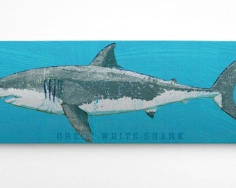 Shark decor | Etsy - Shark Decor- Great White Shark Art Block- Beach Theme Bedroom- Shark  Nursery- Fish Art- Great White Shark Print- Gifts for Boyfriend- Gifts