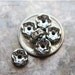 6mm Gunmetal Czech Crystal Rhinestone Rondelles x 7 (rhi-08)