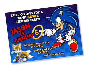 Printable Sonic Invitations 5