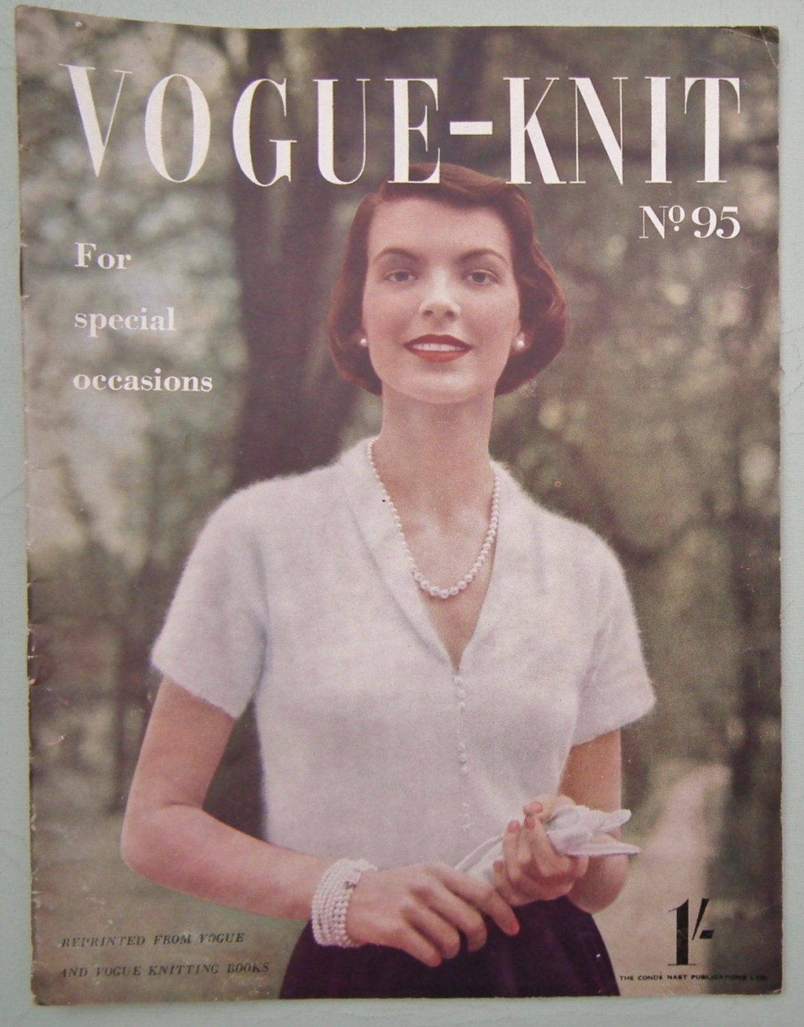 Vintage 1940s Vogue Knitting Patterns Book Vogue-Knit No. 95