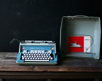 Vintage Hermes 3000 Typewriter Manual Portable Compact