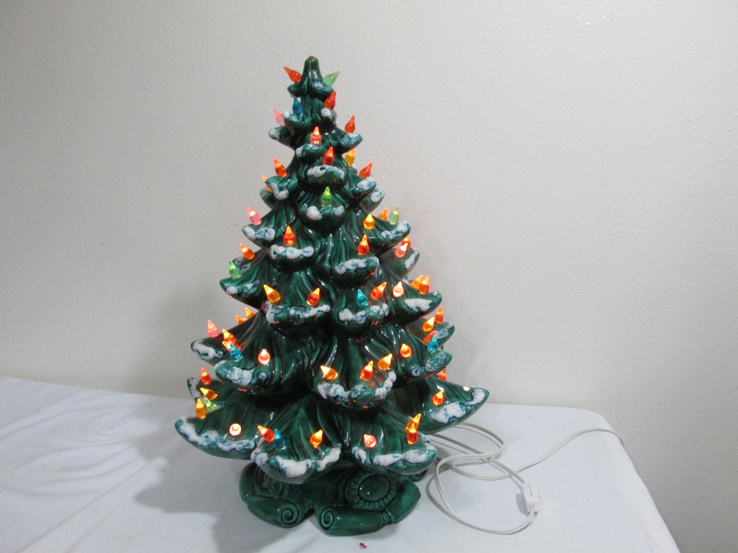 Ceramic Christmas Tree Lighted 19 Inch with Regular by LuRuUniques