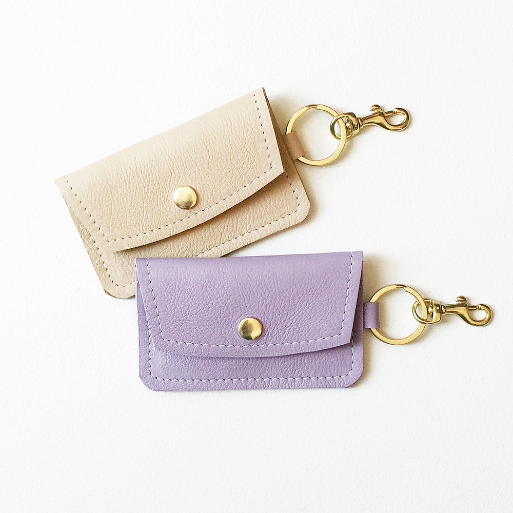 Lavender Keychain Wallet Monogrammed Keychain Credit Card