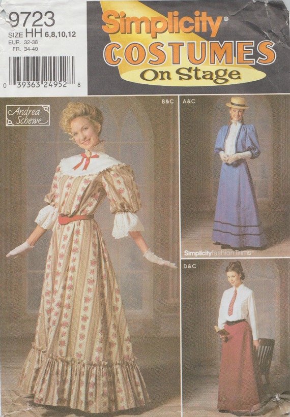 Simplicity 9723 / Historical Costume Sewing Pattern Bt Andrea