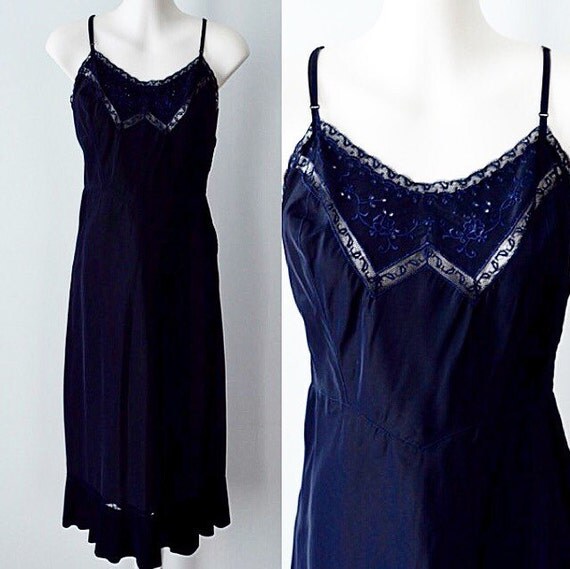 navy blue full slips