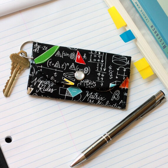 Math ID Holder Keychain Wallet College Student Teacher Gift