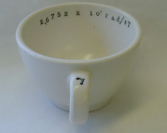 Proton Gyromagnetic Ratio Porcelain Cappuccino or Soup Mug