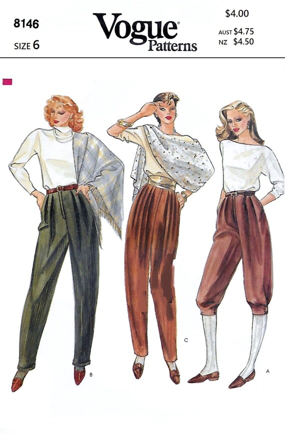 Vogue 8146 Misses' 70s Knickers and Pants Sewing Pattern