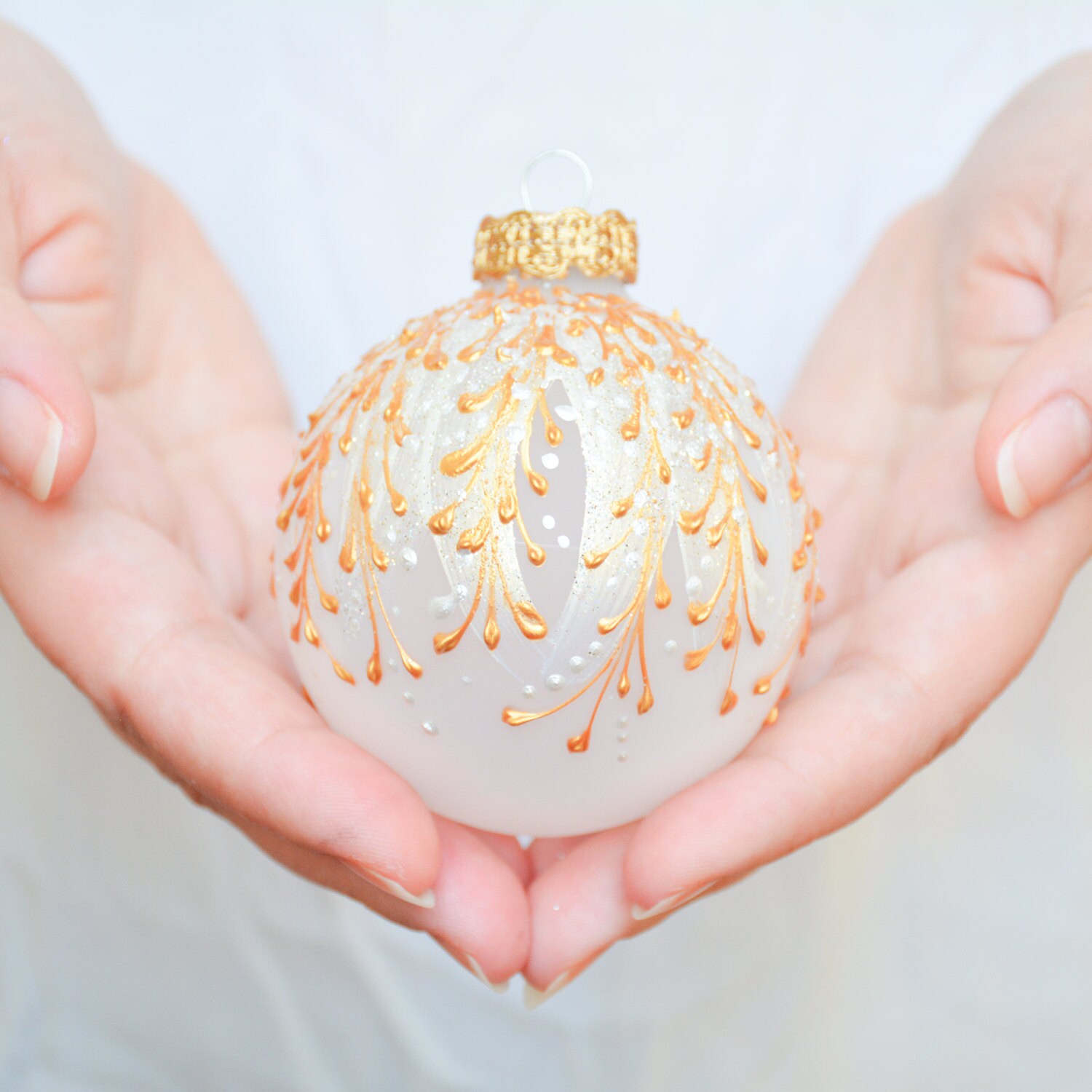 Christmas Ornament handpainted glass bauble tree ornament