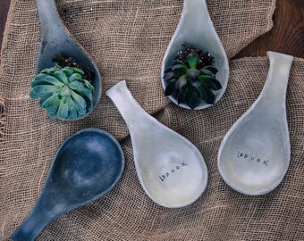 Concrete Spoon Rest- Wedding Gift, Housewarming Gift, Customized, Personalized, Gift under 50