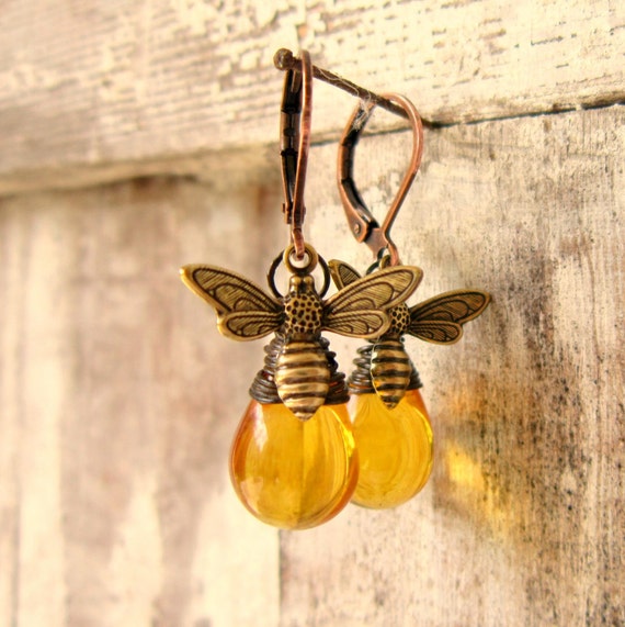 ONE TIER EARRINGS HONEY main image 0