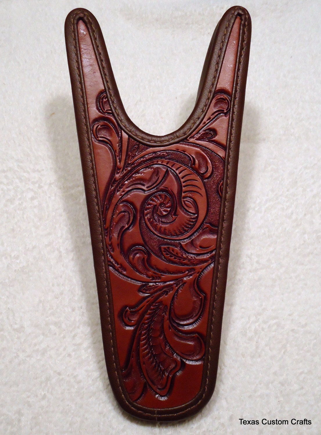 In Stock Boot Jack Western Hand Tooled Pattern Leather