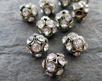4mm Gold Necklace with 18KT Gold filled Jeweled Disco Ball main image 0