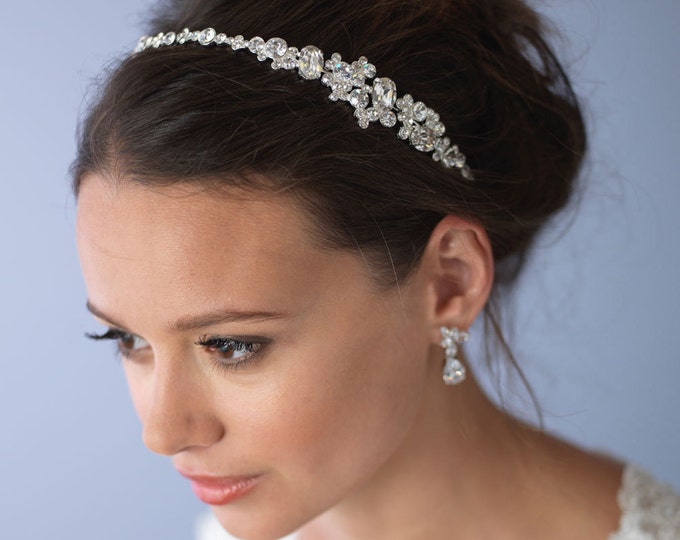 Vintage Wedding Headband, Rhinestone Bridal Headband, Bridal Hair Accessory, Bridal Headpiece, Wedding Headpiece, Bride Headband ~TI-3289