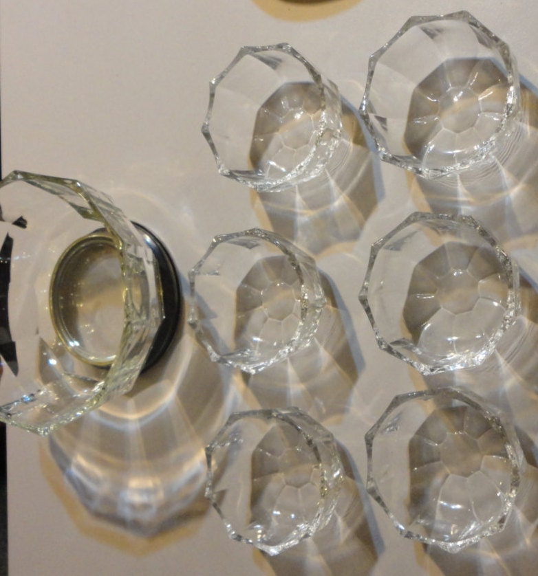 Clear THICK Crystal Serving Bowl Set 1 Large 6 Small