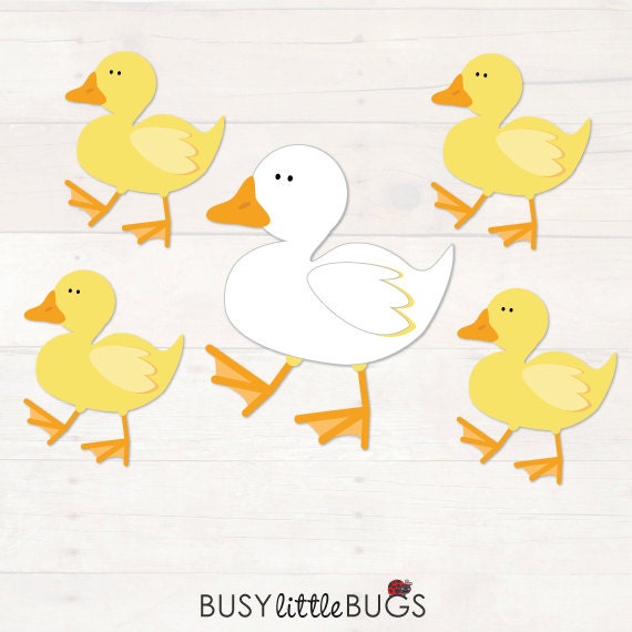 5 Little Ducks Finger Puppets Printable