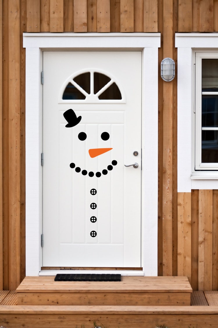 Snowman Door Decal Snowman Decor Christmas by ...