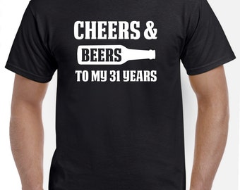 21st Birthday T Shirt-Cheers and Beers to 21 Years Shirt-21st