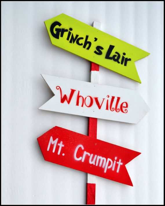 The Grinch Who Stole Christmas Garden Sign