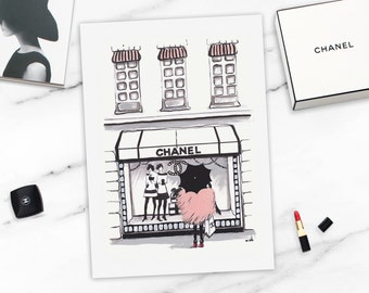 Fashion Wall Decor fashion illustration chanel print chanel illustration Fashion Wall Decor fashion illustration chanel print chanel illustration