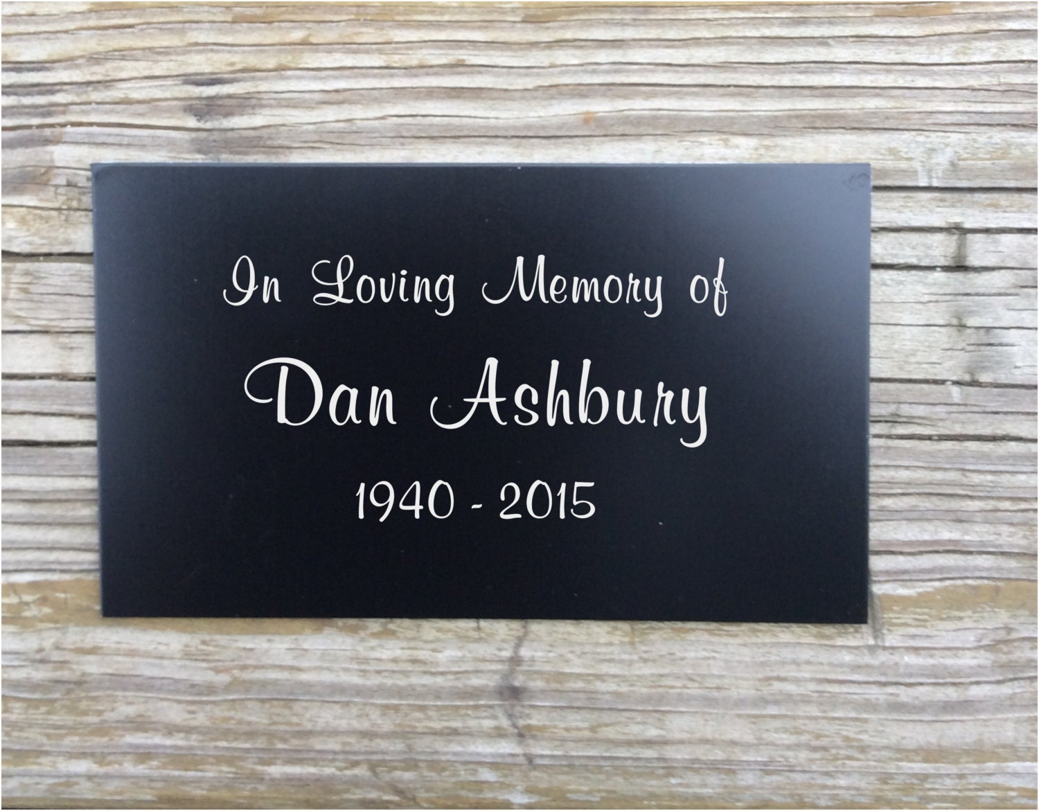 Engraved metal plaques