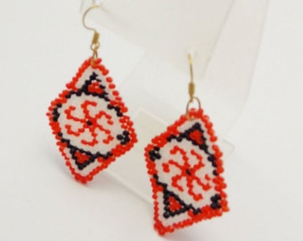 Womens gift for teen earrings Handmade jewelry on etsy boho earrings dangle earrings tribal earrings geometric earrings triangle earrings