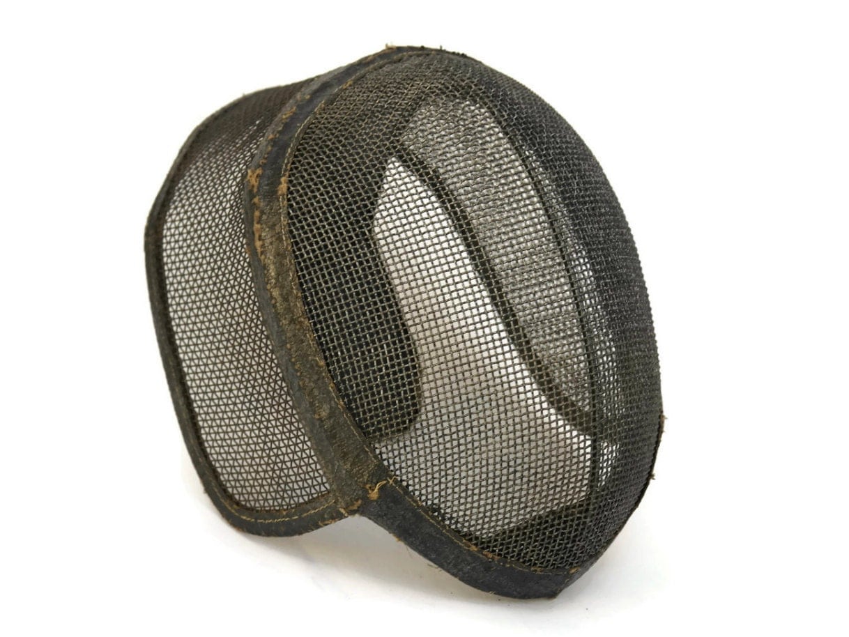 French Fencing Mask. Vintage Sports Equipment. Antique Fencing