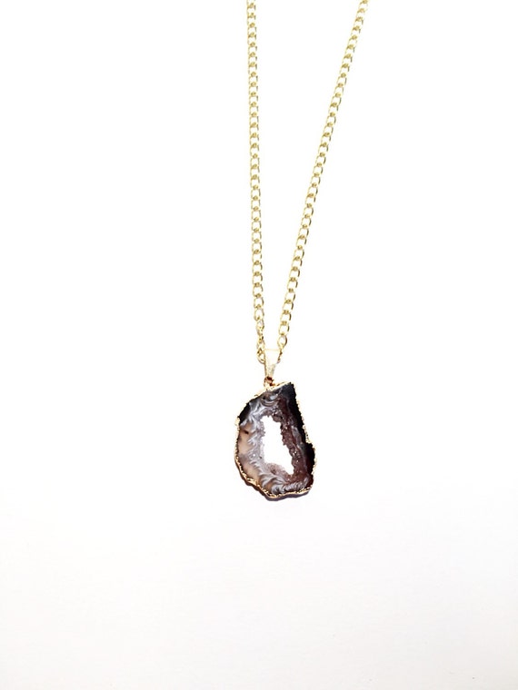 Agate Necklace Gemstone Necklace Boho Necklace by WesternBoho