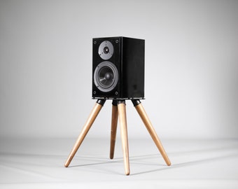 Audio speaker stand , iron and wood (2 units)