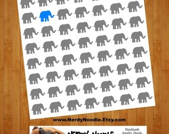 Elephant Planner Stickers, 56, Elephant Stickers, Elephant Sticker Set, Elephant Envelope Seals, Elephant Envelope Stickers, Elephant Decals