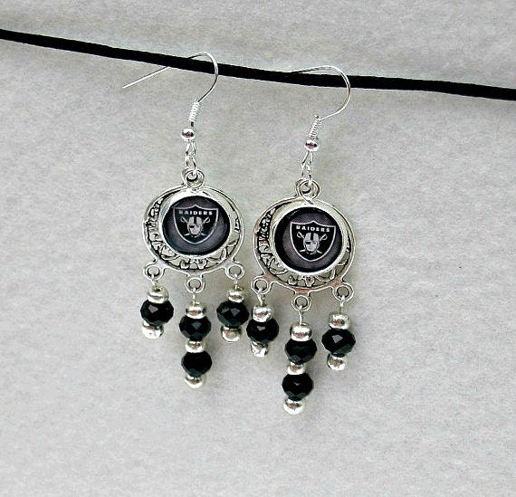 Oakland Raiders Earrings Oakland Raiders Jewelry Raiders