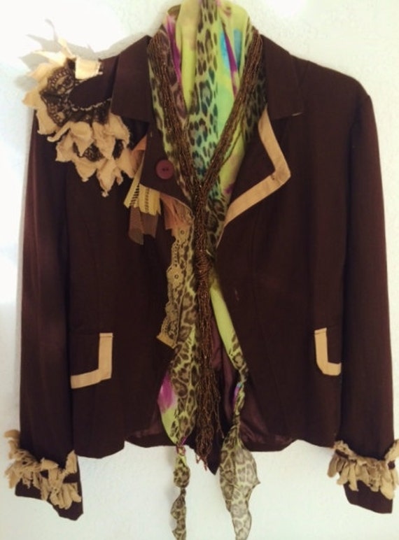 Funky Jacket Trendy Jacket Handmade Jacket Decorated