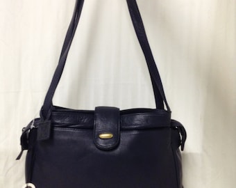 Giani Bernini leather purse,bag, Vintage Unused, Purse ,Black Leather, Shoulder Bag