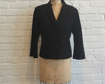 1960s Friedmont Blazer // 60s Black Jacket // Vintage 1960s Black Blazer