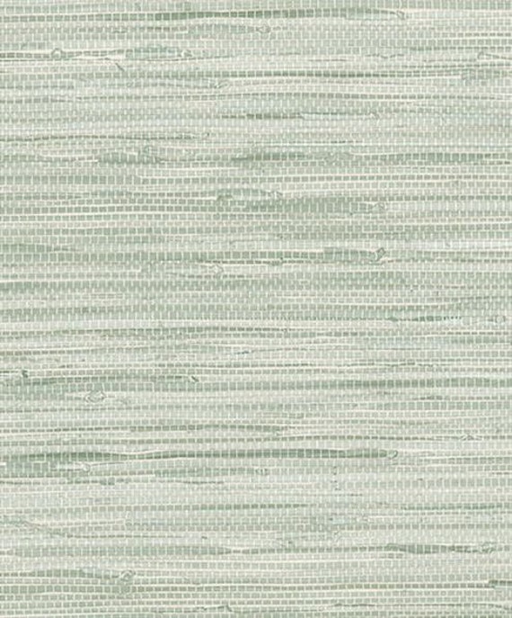 Green Simulated Grasscloth Wallpaper Visual Texture Woven