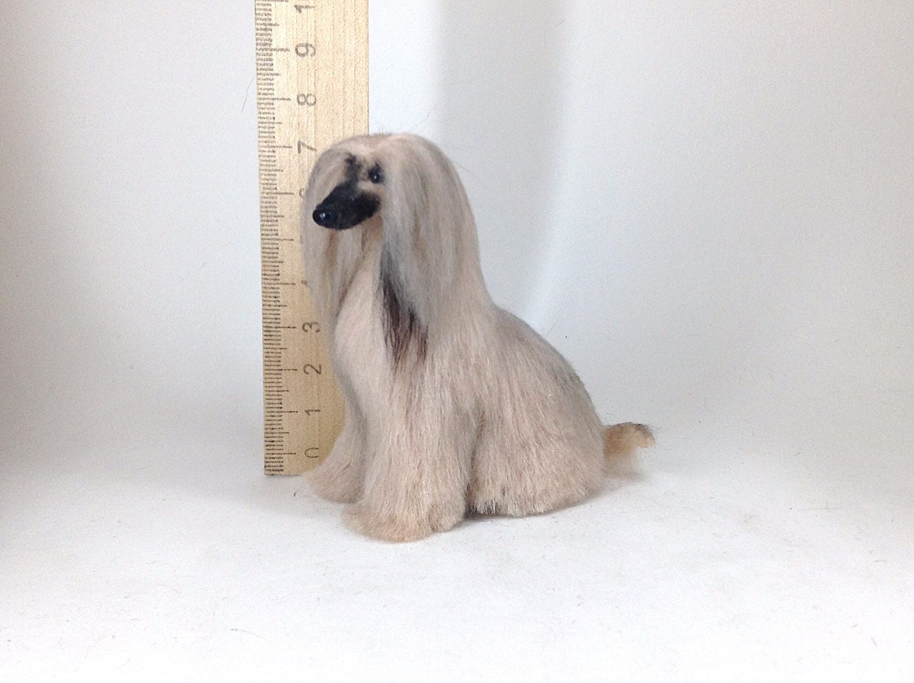Dollhouse Miniature dog Afghan hound dog OOAK 112 scale