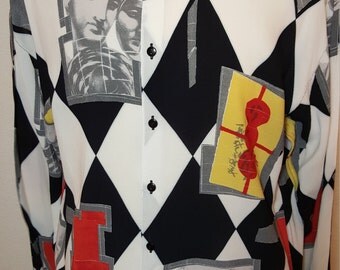 FREE SHIPPING ViNtAgE 1970 pOP aRT mEN shIRt