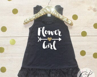 Flower Girl Dress / Petal Patrol Shirt Flower Girl Outfit Wedding Rehearsal Outfit Wedding Shirt Wedding Clothes Cute Flower Girl Shirt 016