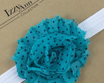 Flower girl Headband, Baby Girl Headband, Toddler Gift, Baby Girl Gift, Newborn Prop, Shabby Chiffon Flower, Vintage Headband,Headband Set