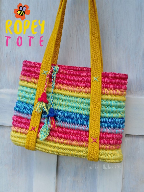 Crochet Bag Pattern Instant Download Ropey Tote