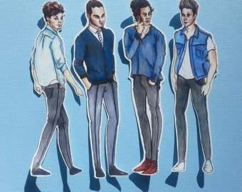 SALE/One Direction/ Harry Styles/Louis Tomlinson/Niall Horan/Liam Payne/Sticker Pack/ Pack of 4/ Laptop Stickers