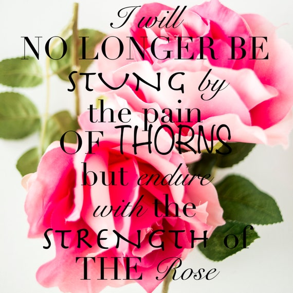 Strength of the Rose Pink Rose Poetry Card Rose Fine Art
