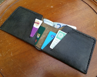Leather Mens Wallet - Minimal wallet for men - Womens wallet - Handmade and Hand stitched in Genuine Leather by Claudio.
